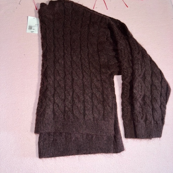 Forever 21 NWT Sweater Plum Burgundy Oversized Cable Knit Sweater | Plus Size 2X - Picture 5 of 16